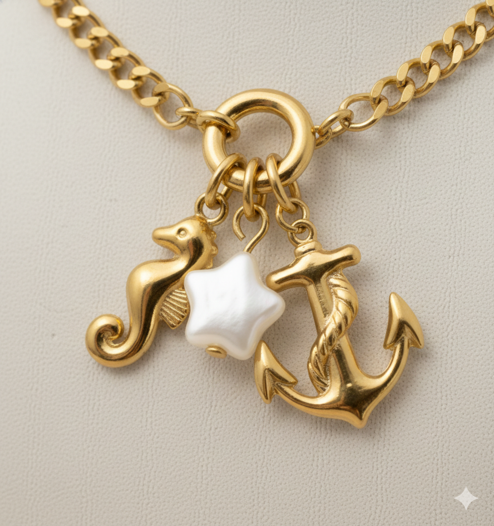 Collar Dijes Star Dorado