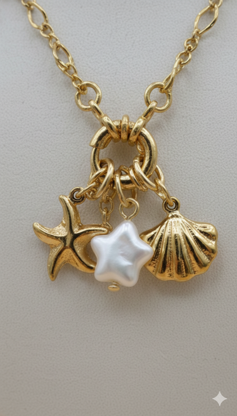 Collar Dijes Self Dorado