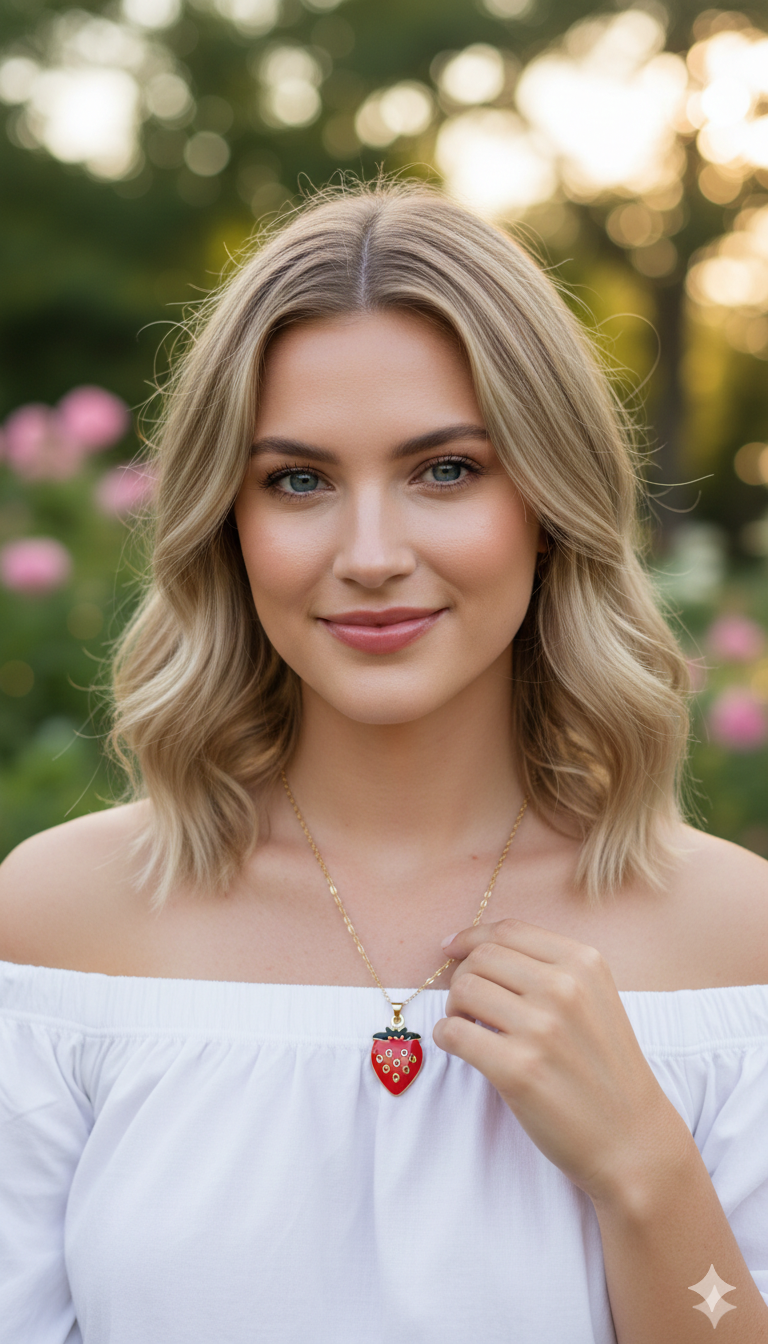 Collar Strawberry Flat Frutal