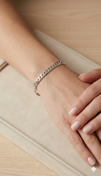 Cadena Laminada Plata Four