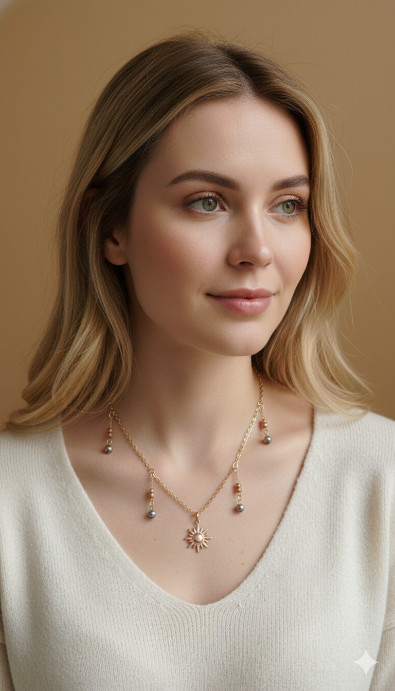 Collar Laminado Dorado Sunny