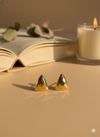 Aretes Triangulo Panal Dorados