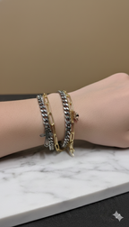 Pulsera Dorada Cruz