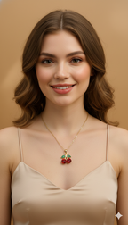Collar  Cherry Diamond Frutal