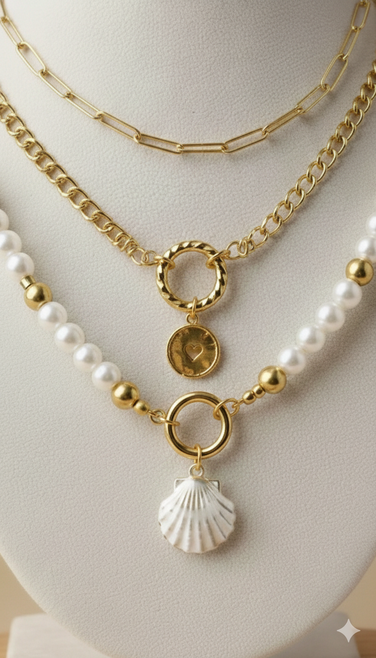 Collar Triple Dijes Conchita Dorado