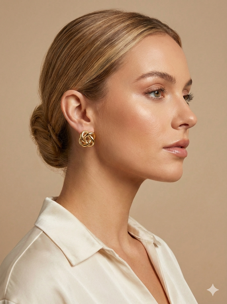Aretes Nuditos Dorados