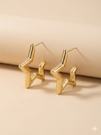 Aretes Star Argolla Dorados