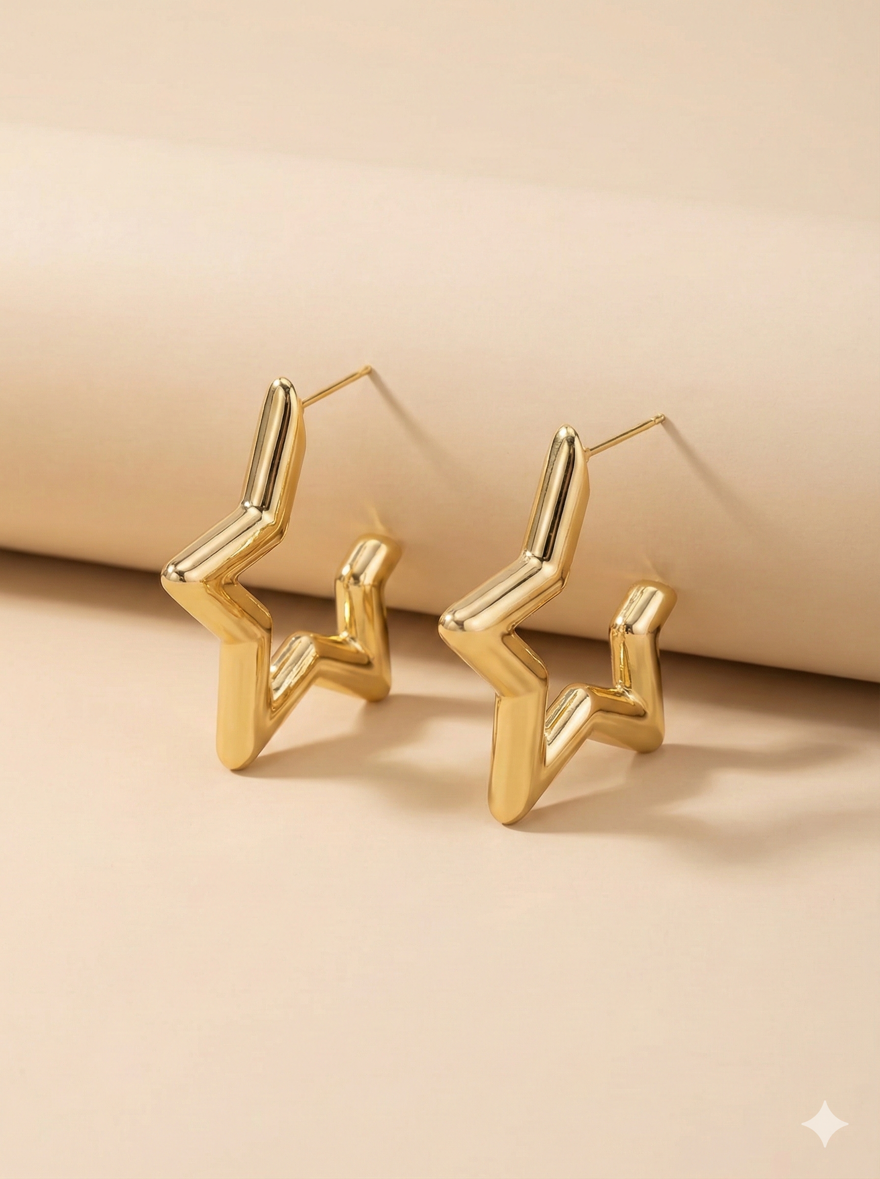 Aretes Star Argolla Dorados