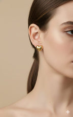 Aretes Heart Dorados